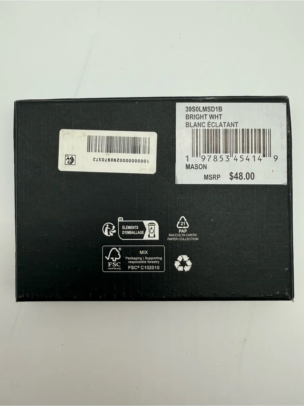 Michael Kors Black and White MK Signature Card Case
